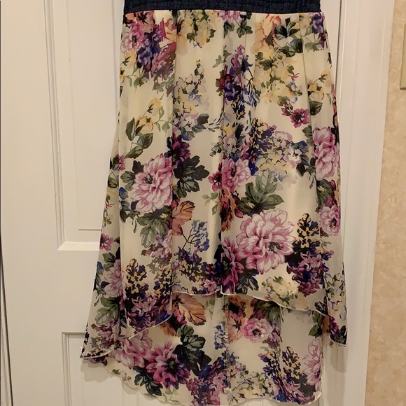 Jean Top Floral High Low Dress - Picture 2 of 4